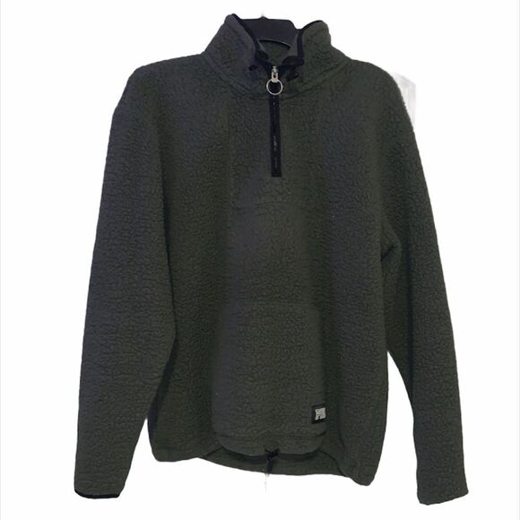 ✨ VICTORIA SECRET GREEN SHERPA Sweater✨ - Picture 2 of 4